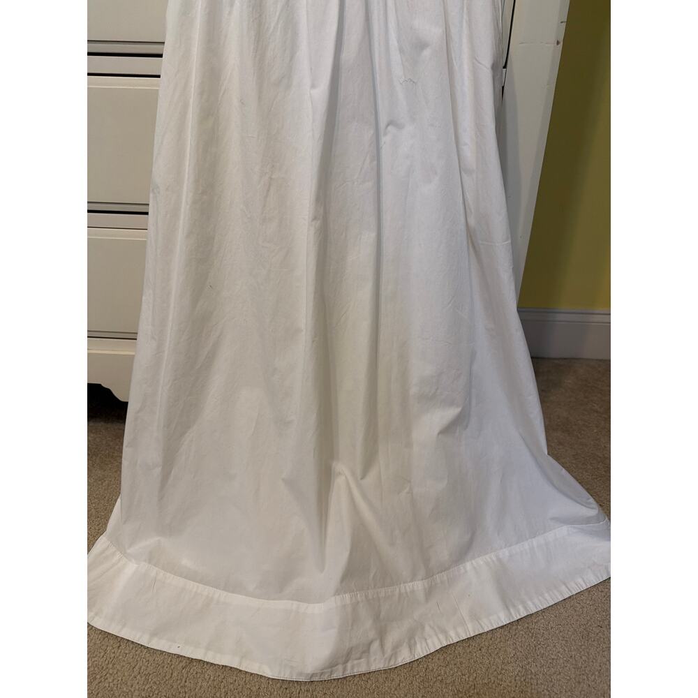 NWT Loft Poplin Tie Midi Pocket Dress Women's Size 0 White 100% Cotton Coastal - Picture 6 of 12